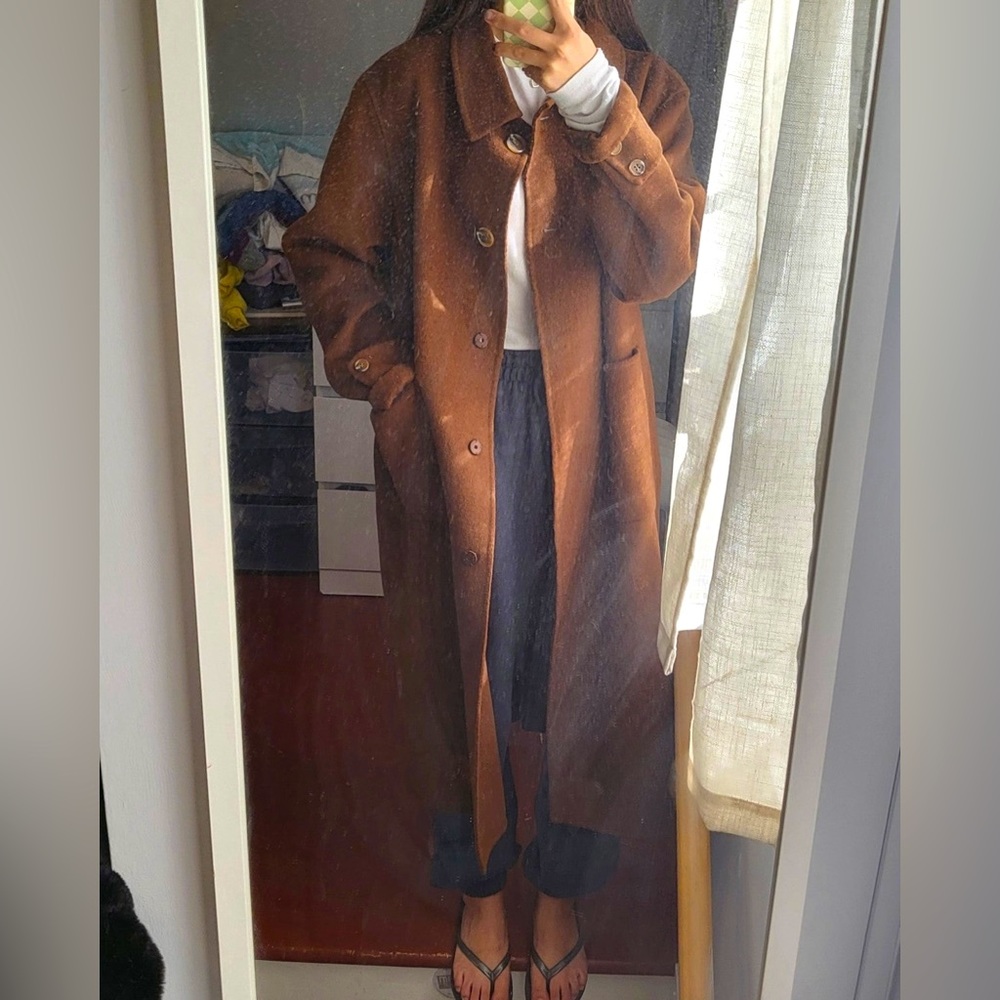 Brown Handmade Wool Coat